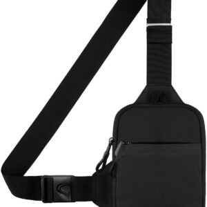 Simptech Mini Crossbody Sling Bag – Water-Resistant Dual Pocket Chest Pack – Lightweight Fanny Pack for Running, Travel & Everyday Workout
