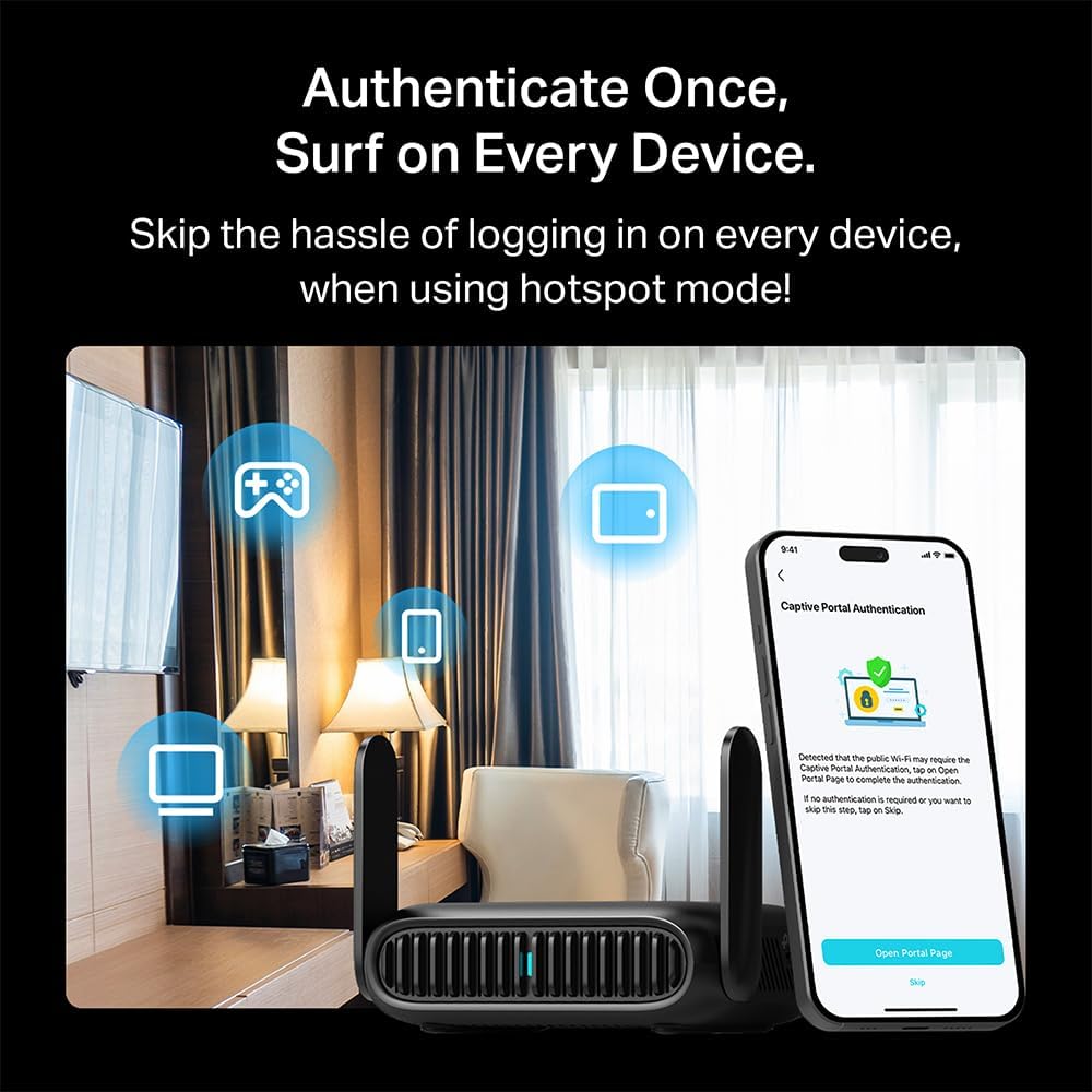 TP-Link Roam 7 BE3600 Wi-Fi 7 Portable Travel Router | Dual-Band, 2.5G Port, USB 3.0 | Multi-Modes in One | OpenVPN, WireGuard® | Public WiFi Sharing for Hotel/Cruise/RV/Plane | No 6 GHz | TL-WR3602BE - Image 6