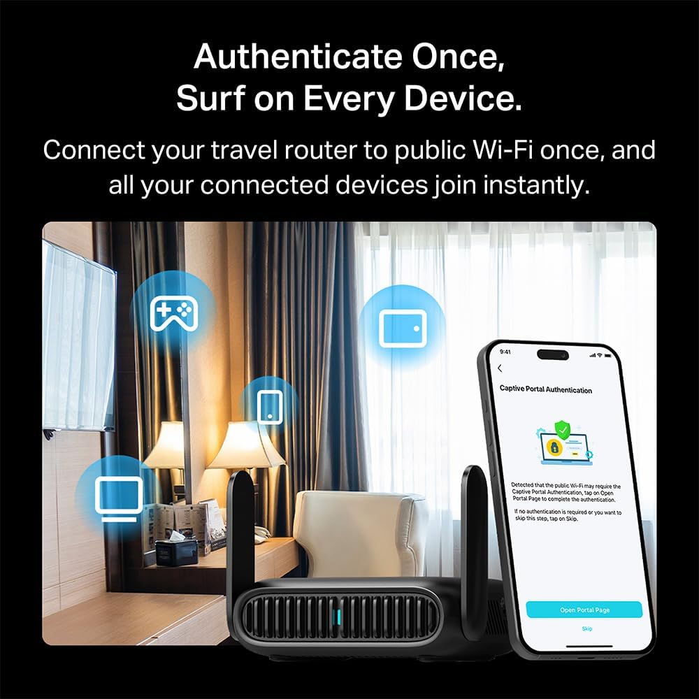 TP-Link Roam 6 AX1500 Portable Wi-Fi 6 Travel Router Dual-Band | Easy Public WiFi Sharing | Hotel/RV/Travel Approved | Phone WiFi Tether | USB C 3.0 | Multi-Mode | OpenVPN, WireGuard® | TL-WR1512X - Image 5