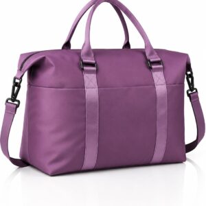 Weekender Duffel Bags for Women, Purple Travel Totes Bag for Airplane Essentials, Overnight Bags for Women with Trolley Sleeve, Large Carry On Hospital Bag for Labor and Delivery, Sport, Gym