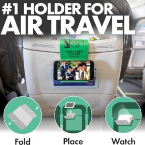Flight Flap Airplane Phone Holder, Flexible Cell Phone Holder, Folding Cellphone Stand for Desk, Bed, Office, Treadmill – Airplane Gadgets for Long Travel Accessories – Plane Essentials (Green)