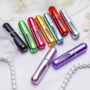 Yamadura Mini Refillable Perfume Portable Atomizer Bottle Refillable Perfume Spray, Refill Pump Case for Traveling and Outgoing (5ml, 4 Pack) 4