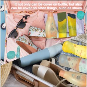 TRANOMOS Silicone Bottle Covers Travel Essentials for Women Men, Beach Vacation Essentials, Travel Size Toiletries Accessories, Cruise Ship Essentials 2026, Must Haves, Leak Proofing