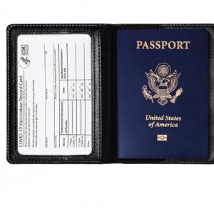 Honmein 2 Pcs Passport holders，Ultra Slim passport wallet，PU Leather Passport Cover for Women and Men