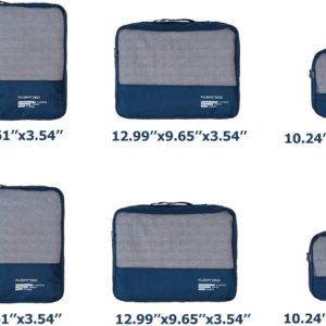 Packing Cubes Set Travel Luggage Organizers Suitcase Lightweight Accessories Navy Blue