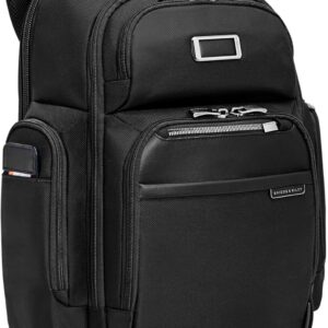 Briggs & Riley Large Cargo Backpack for Women & Men – Laptop Backpack, For Work & Travel, Spacious & Durable, Padded Straps, Fits up to 17″ Laptop – @work Collection, Black