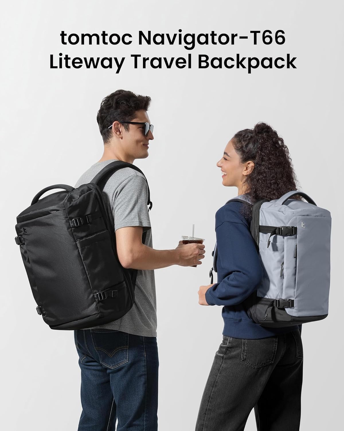 tomtoc Travel Backpack 28L, TSA Friendly Flight Approved Carry-on Luggage, Personal Item Travel Bag, Water-resistant Lightweight Business Rucksack, Durable Bag Fits 16 Inch Laptop - Image 2
