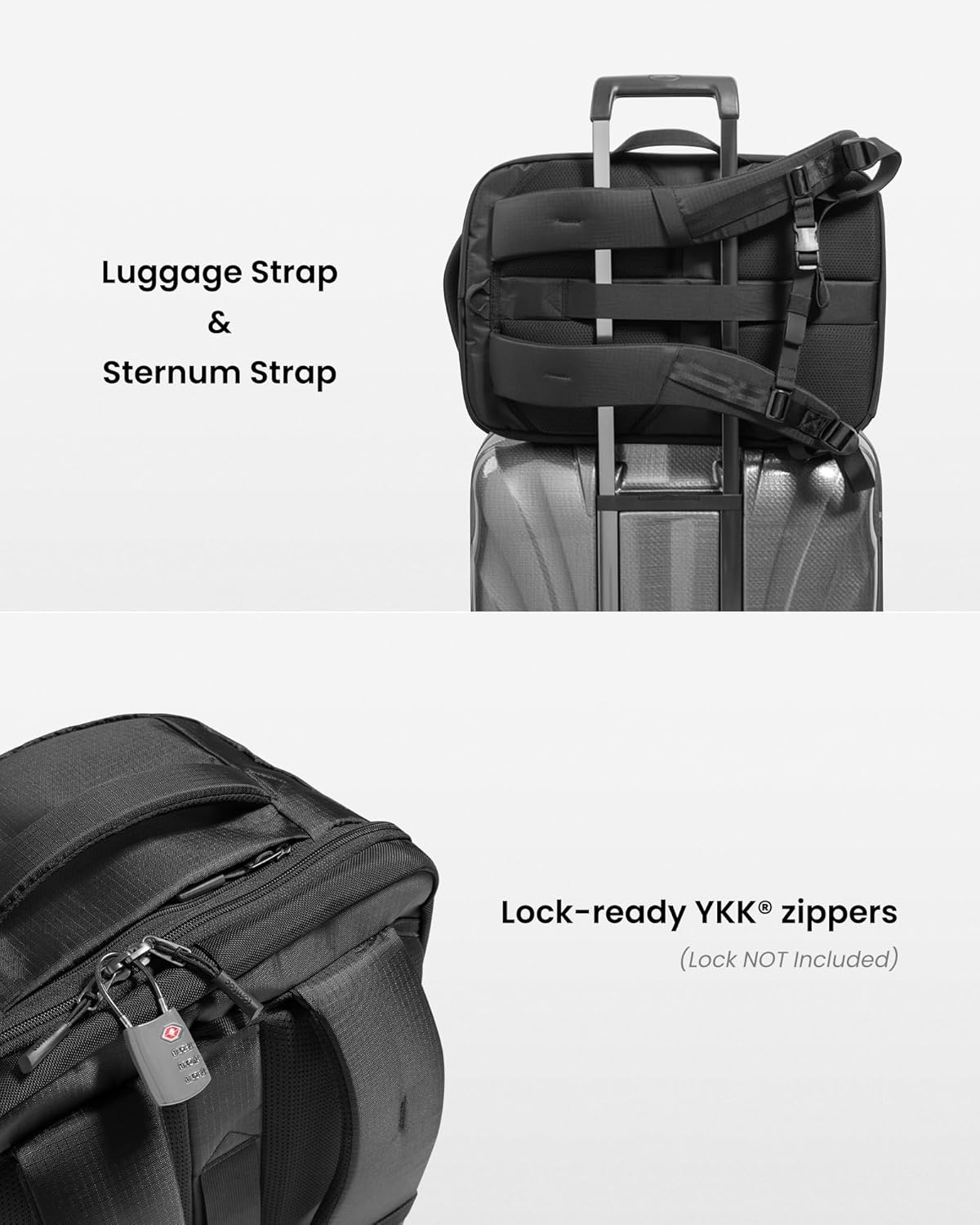 tomtoc Travel Backpack 28L, TSA Friendly Flight Approved Carry-on Luggage, Personal Item Travel Bag, Water-resistant Lightweight Business Rucksack, Durable Bag Fits 16 Inch Laptop - Image 9