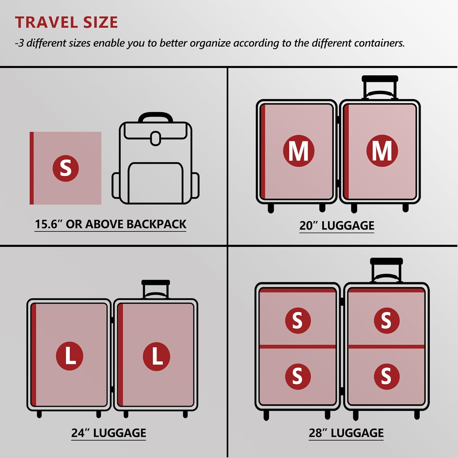 Travel Vacuum Bags for Clothing with Rechargeable Electric Pump, Compression Packing Cubes Organizer Storage for Luggage Suitcase, Space Saver Seal Bags for Vacation Cruise, 18 Combo - Image 3