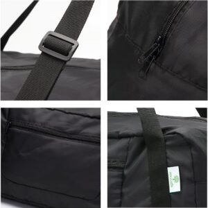 HOLYLUCK Foldable Travel Duffel Bag For Women & Men Luggage Great for Gym (black) One_Size