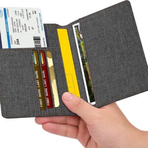 FINTIE Passport Holder, Slim Travel Wallet RFID Blocking Card Case Cover Passport Cover Protector Essentials with Credit Card Slots for Women/Men | Slim
