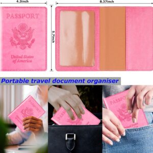 Herain Passport Holder for Travel Cruise Essentials 2 Pcs, Passport Cover Wallet Case Travel Gifts Women Men Family, Passports Book Holders Vacation Accessories Must Haves