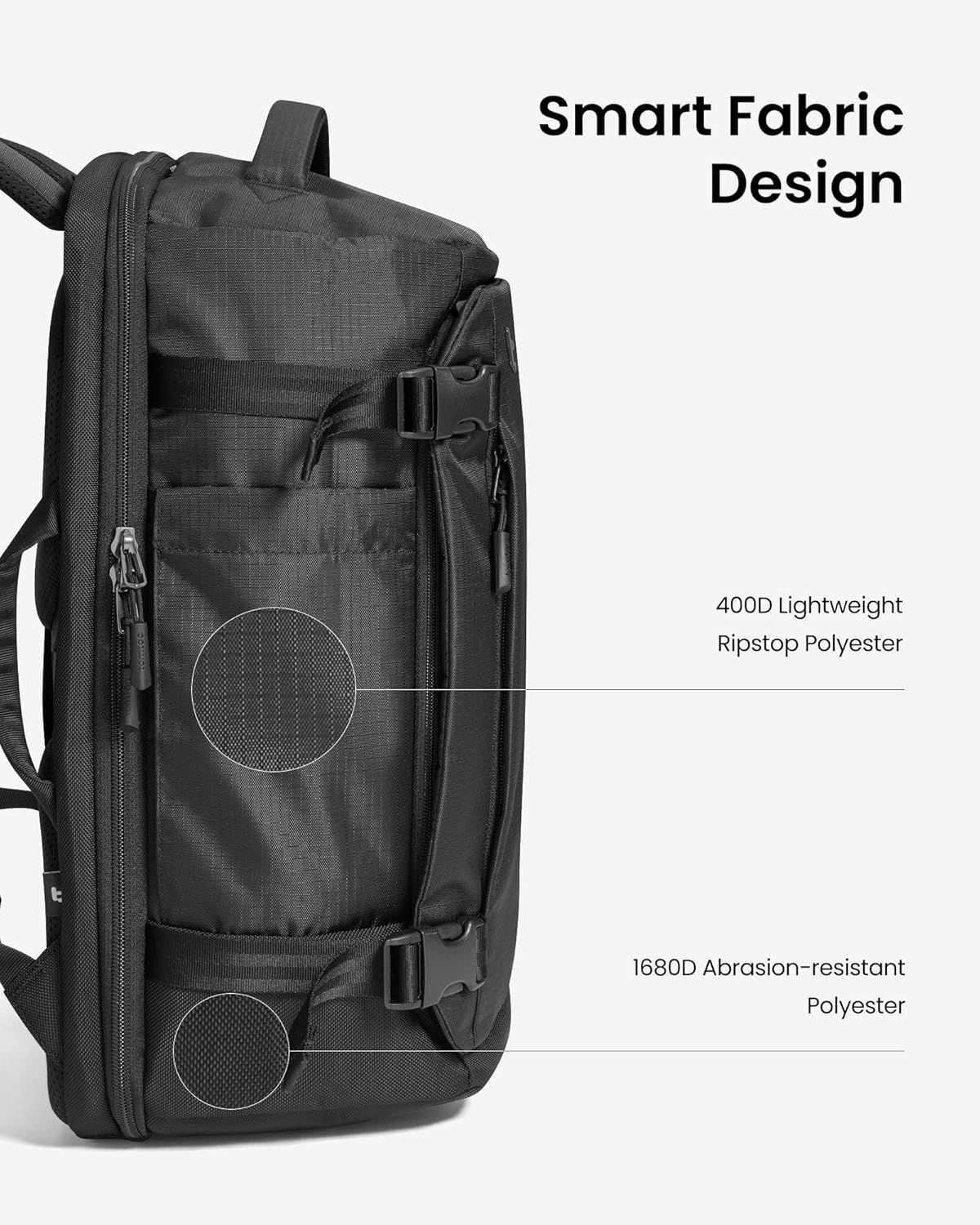tomtoc Travel Backpack 28L, TSA Friendly Flight Approved Carry-on Luggage, Personal Item Travel Bag, Water-resistant Lightweight Business Rucksack, Durable Bag Fits 16 Inch Laptop - Image 8