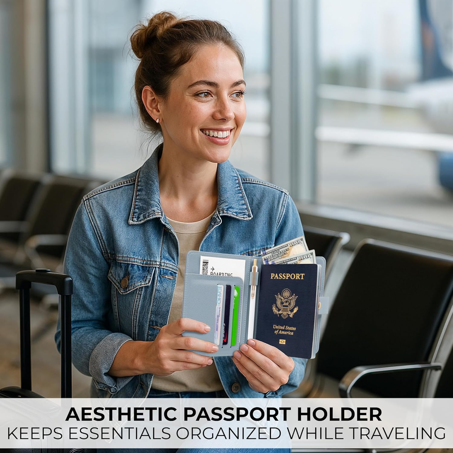 Beautiful Passport Holder for Travel – Cute Cover with Pen Holder to Keep Your Travel Documents Organized & Safe – Quality Passport Wallet for Women & Men and Great for Gifting - Image 3