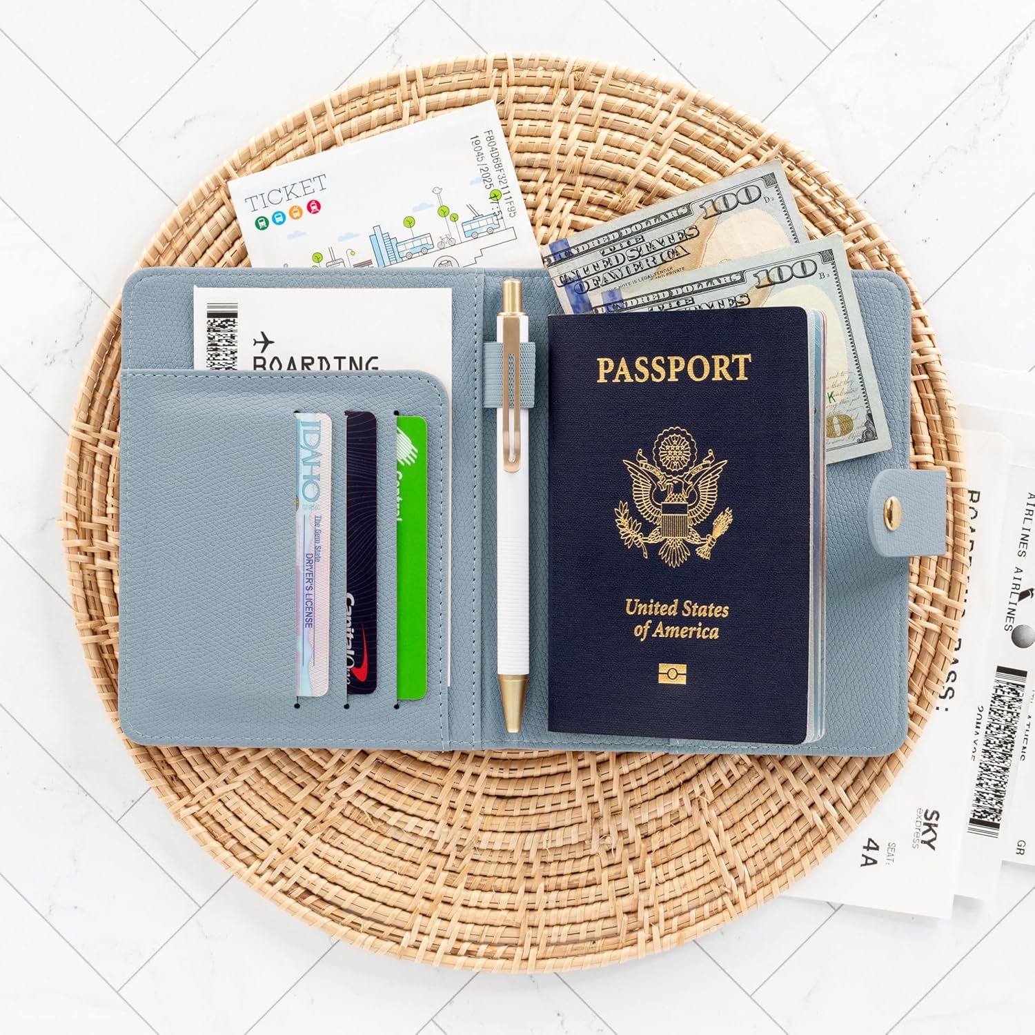 Beautiful Passport Holder for Travel – Cute Cover with Pen Holder to Keep Your Travel Documents Organized & Safe – Quality Passport Wallet for Women & Men and Great for Gifting - Image 2
